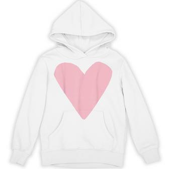 Light Pink Heart Orange Hoodie - Thegiftio UK