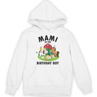 Mami Of The Birthday Boy Farm Animals Farm Theme Party Hoodie - Thegiftio UK