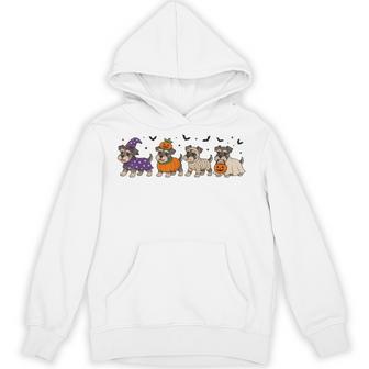 Miniature Schnauzer Ghost Pumpkin Dog Halloween Costume Hoodie - Thegiftio UK