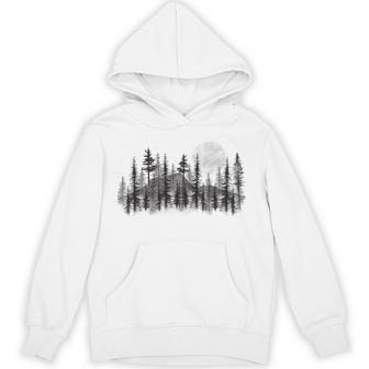 Mountain Forest Moon And Stars Night Sky Hoodie - Thegiftio UK