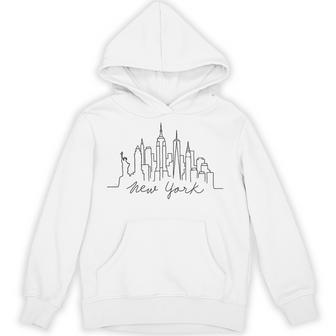 New York City Skyline Statue Of Liberty Ny Nyc Usa Vintage Hoodie - Thegiftio UK
