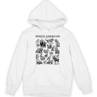 North American Wildlife Nature Camping Usa Animal Guide Hoodie | Seseable UK