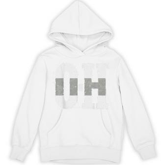 Ohio O-H Vintage Grunge Red Buckeye Home State Hoodie - Thegiftio UK