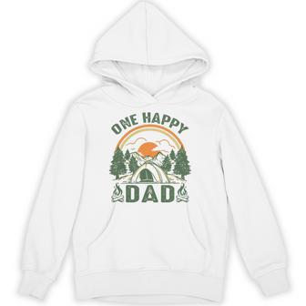 One Happy Dad 1St Bday Camping Matching Family Party Hoodie - Thegiftio UK