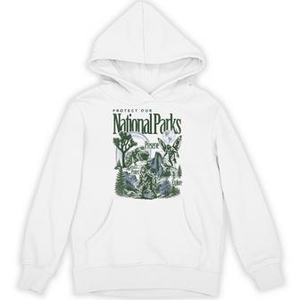 Protect Our National Parks Bigfoot Mothman Cryptid Hoodie - Thegiftio UK