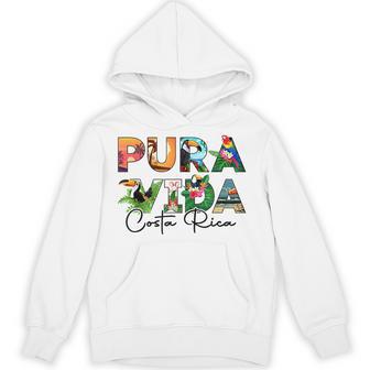 Pura Vida Beach Costa Rica Family Vacation Nature Tropical Hoodie - Thegiftio UK