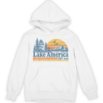 Retro Lake America Est 2026 Vintage Hoodie - Thegiftio UK