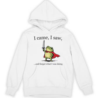 I Came I Saw And Forgot What I Was Doing Frog Hoodie - Thegiftio UK