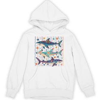 Shark Aesthetic Tropical Ocean Marine Life Summer Beach Hoodie - Thegiftio UK
