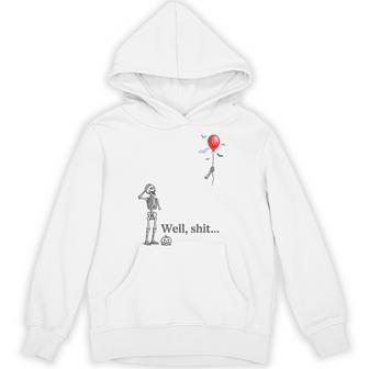 Skeleton Lost Balloon Well Shit Halloween Costume Hoodie | Seseable UK