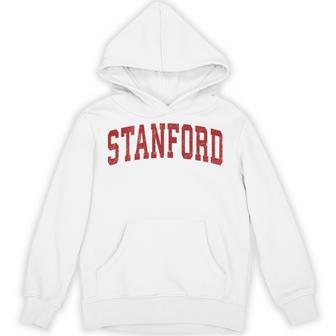 Stanford California Ca Vintage Athletic Sports Comfort Colors Crop Top Hoodie - Thegiftio UK