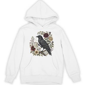 Is He Vintage Dead Yet Dark Crow Raven Bird Humor Halloween Hoodie - Thegiftio UK