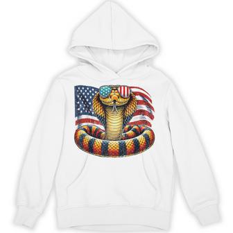 Vintage King Snake Patriotic Us Flag Sunglasses 4Th Of July Hoodie - Thegiftio UK