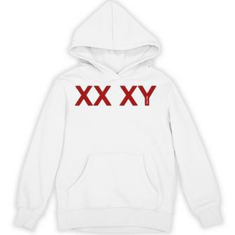 Xx Xy Text Only Txt Print Hoodie - Thegiftio UK