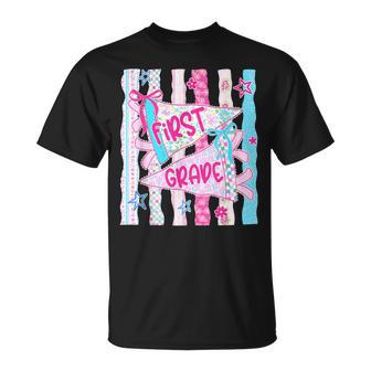 1St Grade Girls Back To School First Grade Teachers Kids T-Shirt - Thegiftio UK