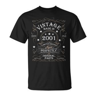 25 歳の誕生日レトロ限定版男性女性ヴィンテージ 2001 Tシャツ - Kawaiitshirt