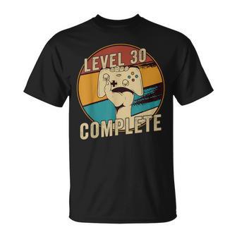 30歳の誕生日プレゼント 男性 女性 レトロゲーマー レベル30 コンプリート Tシャツ - Kawaiitshirt