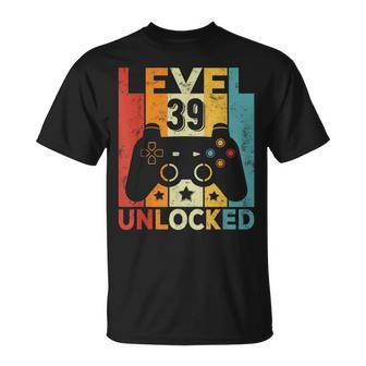 39E Anniversaire Homme 39 Ans Contrôleur De Jeu Gamer T-Shirt - Cadeauxyz