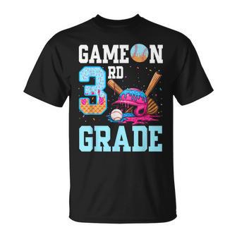 3Rd Grade Back To School Baseball Drip Ice Cream Game On Kid T-Shirt - Thegiftio UK