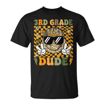3Rd Grade Dude First Day Of School Camo Peace Sign Boy T-Shirt - Thegiftio UK