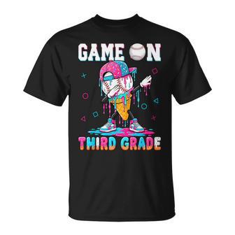 3Rd Grade First Day Of Third Grade Baseball Drip For Boys T-Shirt - Thegiftio UK