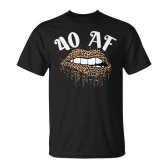 40 Afexy Leopard Print Labios 40 Años 40 Cumpleaños Fiesta Camiseta unisex - Regaloses