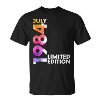 40 Cumpleaños 40 Años Hombre I Julio 1984 Regalo In Mangas Camiseta unisex - Regaloses
