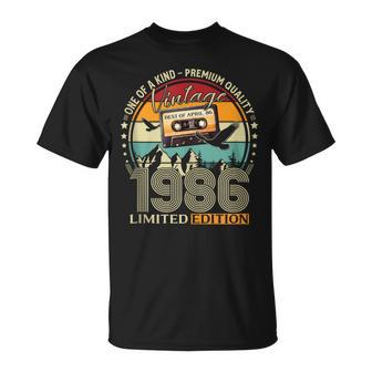 40 Cumpleaños Hombre Regalo Abril 1986 In Mangas Camiseta unisex - Regaloses