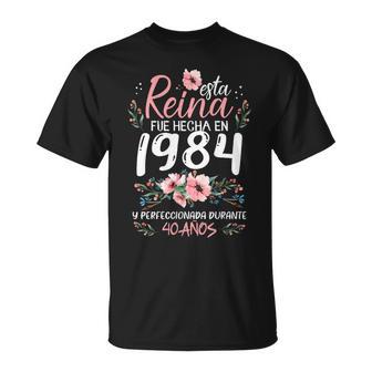 42 Años Regalo De Cumpleaños Hecha En 1984 42 Años In Mangas Camiseta unisex - Regaloses