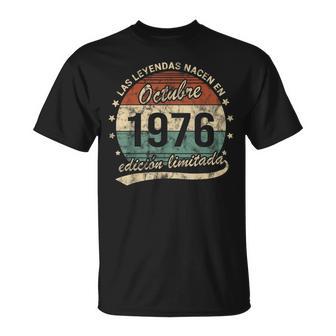 50 Años Cumpleaños Las Leyendas Nacen Octubre 1976 Retro Camiseta unisex - Regaloses