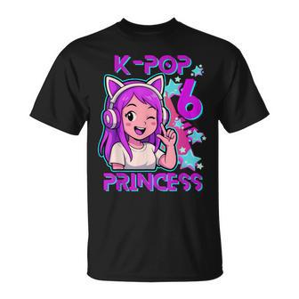 6 Jahre Geburtstag K-Pop Kinder 6 Geburtstag Mädchen K-Pop T-Shirt - Geschenkecke