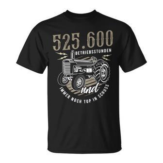 60 Geburtstag Jahre Geschenk Motiv Mitpruch Agrarstarz T-Shirt - Geschenkecke