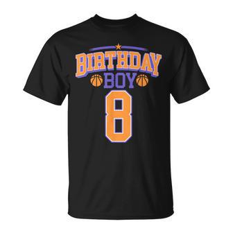8º Cumpleaños Niño Baloncesto Amante 8 Años Bday Camiseta unisex - Regaloses