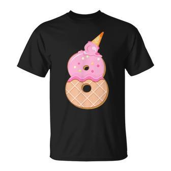 8歳の誕生日、女の子8歳、アイスクリーム、ナンバー8 Tシャツ - Kawaiitshirt