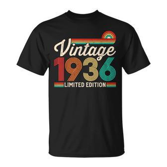 90 Years Old Vintage 1936 Limited Edition 90Th Birthday T-Shirt - Monsterry AU