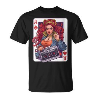 Aceixenpades Jeu De Cartes Reine T-Shirt - Cadeauxyz