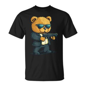 Agentky Teddy Bear Pour Un Look Cool Et Décontracté T-Shirt - Cadeauxyz