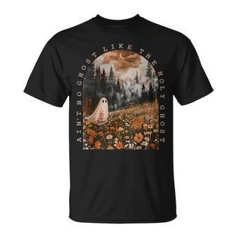 Ain't No Ghost Like The Holy Ghost Floral Forest Halloween T-Shirt | Seseable UK