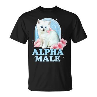 Alpha Mâle Drôle Chat Chaton Y2k Années 2000 Esthétique Harajuku T-Shirt - Cadeauxyz