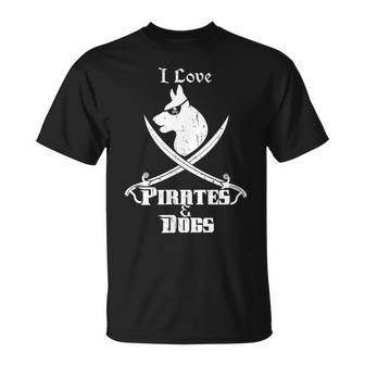Amo A Los Piratas Y Perros Amante De Los Perros Regalo Piratas Camiseta unisex - Regaloses