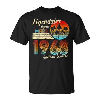 Anniversaire Nées En Légendaire Depuis Cadeau Mars 1968 T-Shirt - Cadeauxyz