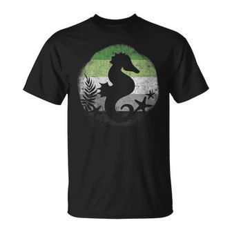 Aromantic Pride Hippocampe Lgbt Aro Drapeau Gay Extérieur T-Shirt - Cadeauxyz