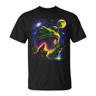 Art Graphique De La Natureintage Des Années 90 Cosmic Frog Moon T-Shirt - Cadeauxyz