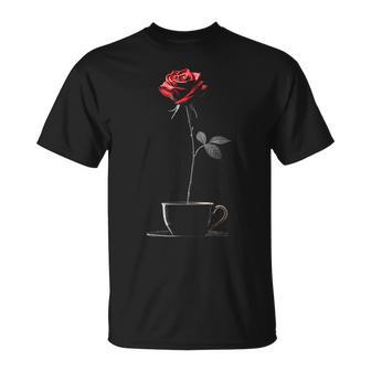 Arte Amante Rosa Café Camiseta unisex - Regaloses
