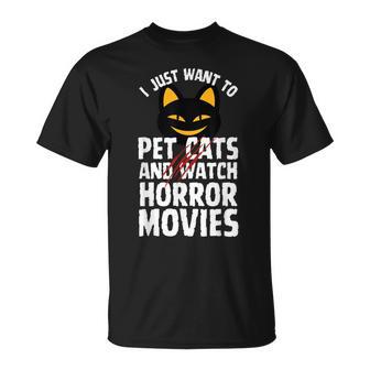 Arte De Película De Terror Divertido Para Hombres Y Es Películas De Terror De Café Camiseta unisex - Regaloses