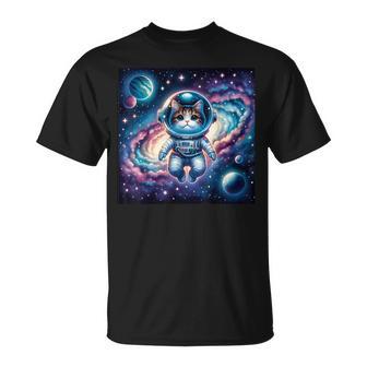 Astronaute Chat Planètes Galaxie S Filles Chaton T-Shirt - Cadeauxyz