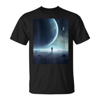 Astronaute Deeppace Moon T-Shirt - Cadeauxyz