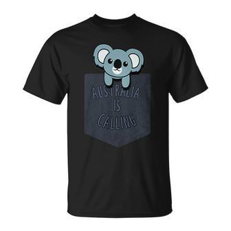Australia Llama A La Despedida Regalo De Mochilero Koala Camiseta unisex - Regaloses
