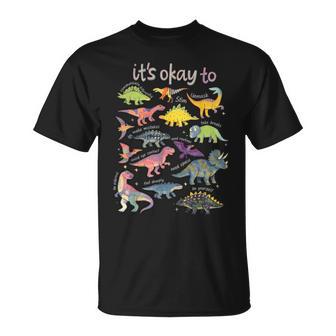 Autism Awareness It's Okay To Be Different Dinosaur T-Shirt | Seseable UK