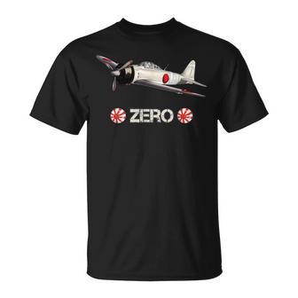 Avión De Combate Japonés De Laegunda Guerra Mundial Zero Camiseta unisex - Regaloses